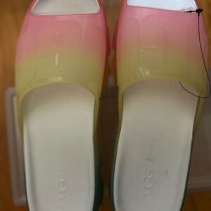 UGG Women's Gradient Pink and Yellow Mules